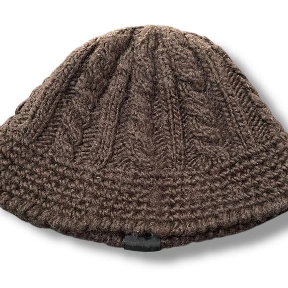 Patagonia Wool Blend Beanie Hat Brown Cable Knit Crochet Skull Cap 29045 Unisex - Picture 8 of 12